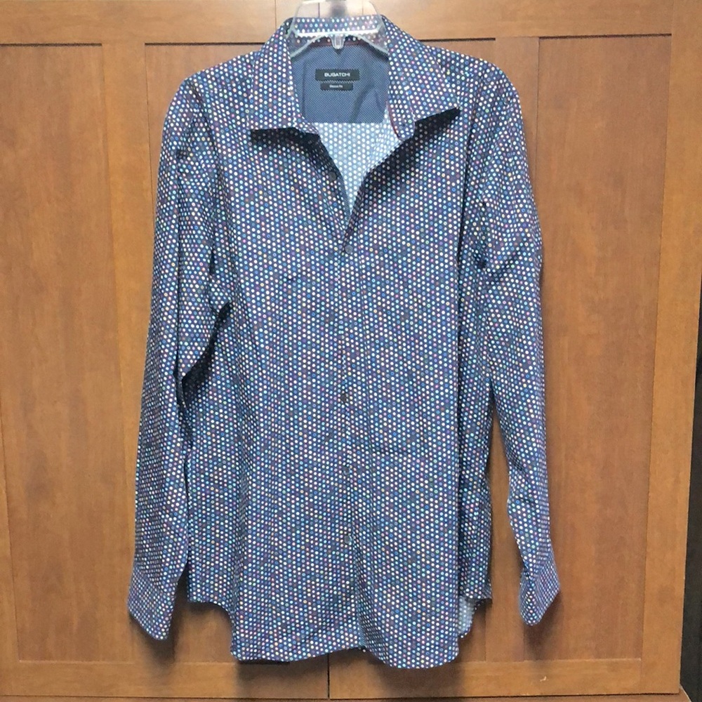 Bugatachi Long sleeve Dress Shirt Large
